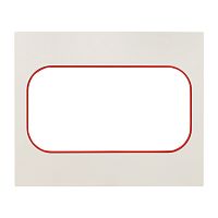 Стокгольм Рамка для розетки 2-местная белая с линией цвета красный PROxima | код  EYM-G-304-20 | EKF